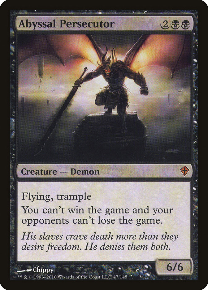 Abyssal Persecutor MTG Card - Worldwake Rare Black Creature - Magic: The Gathering Collectible Trading Card Game - Perfect for Commander Decks and Competitive Play