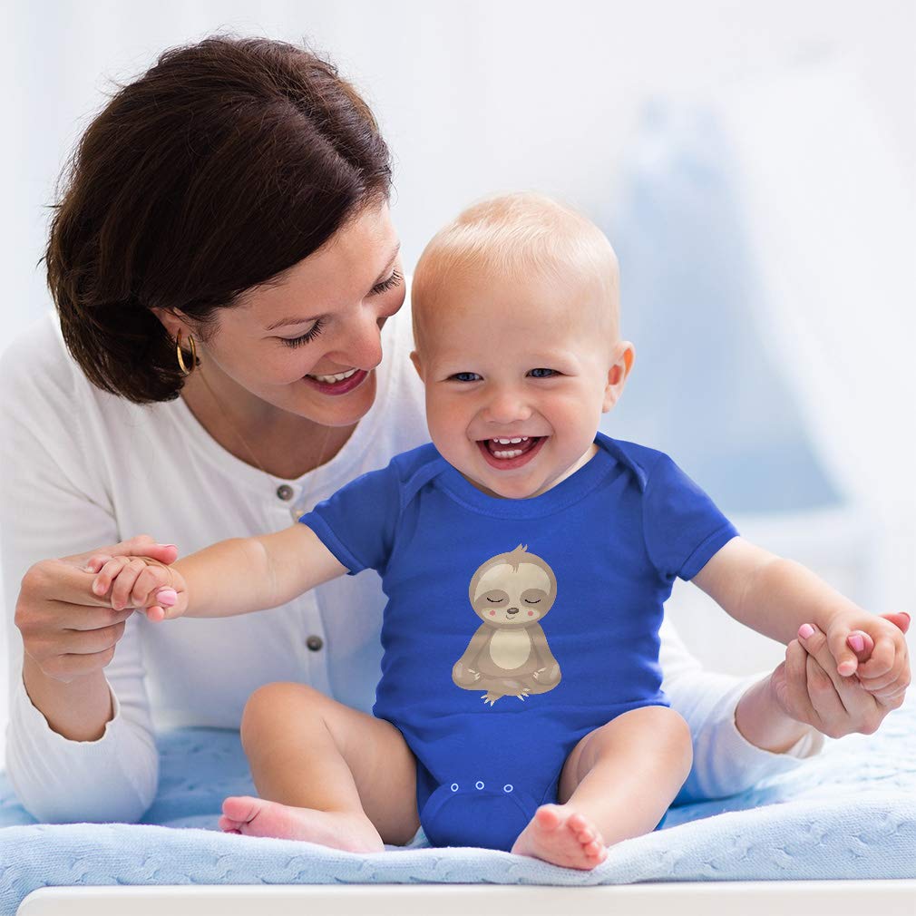 Custom Personalized Baby Bodysuits - Cute Sloth Print Cotton Onesies for Boys & Girls | Perfect for Yoga, Playtime & Photo Shoots