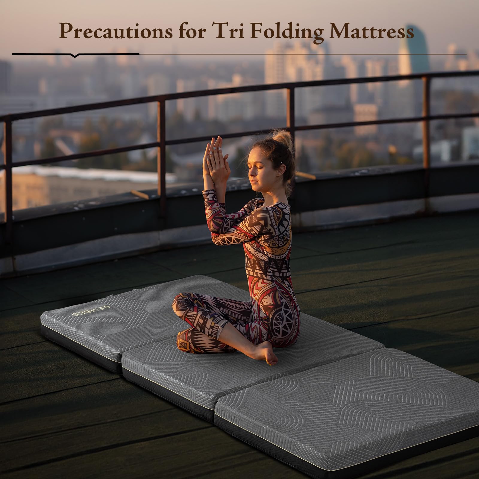 Tri-Fold Memory Foam Mattress Queen Size (78