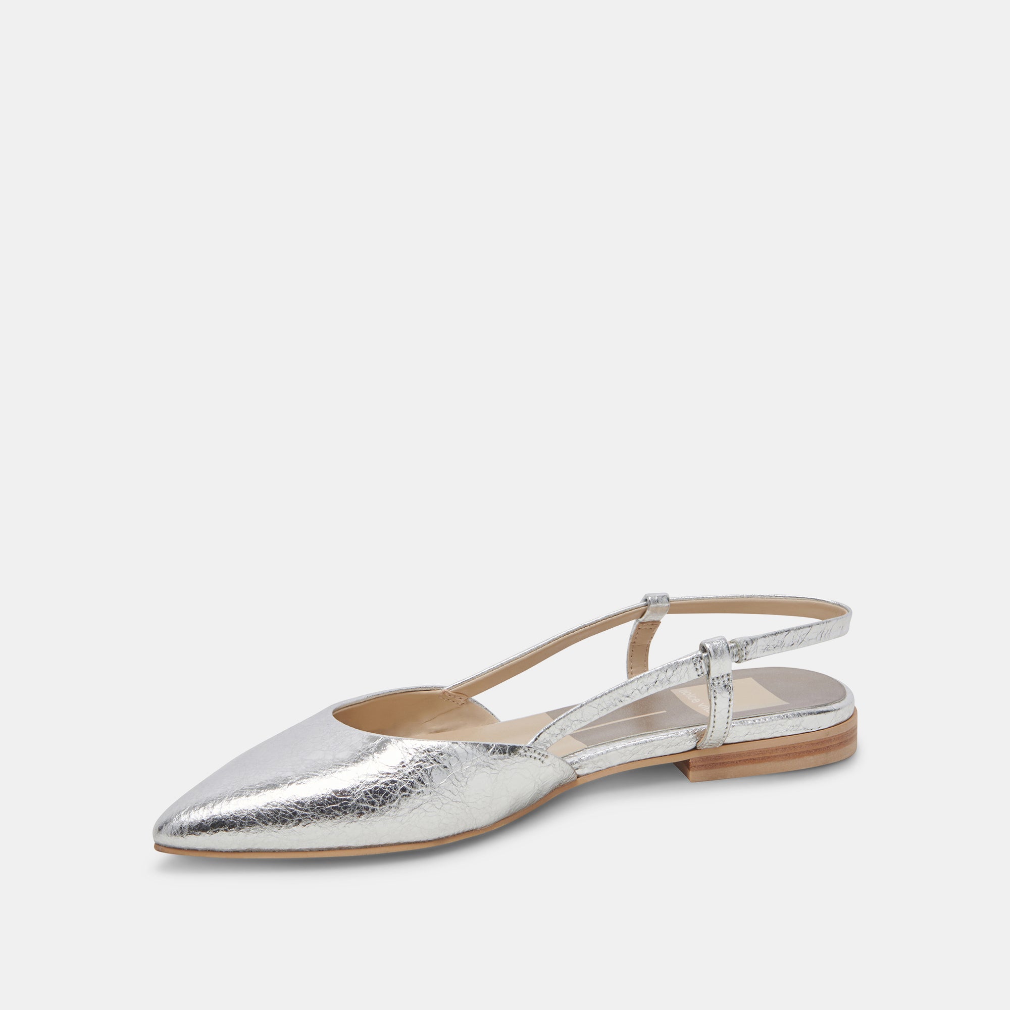 NARAH Women's Silver Metallic Leather Flats - Comfortable & Stylish Ballet Shoes for Work, Office, and Casual Wear