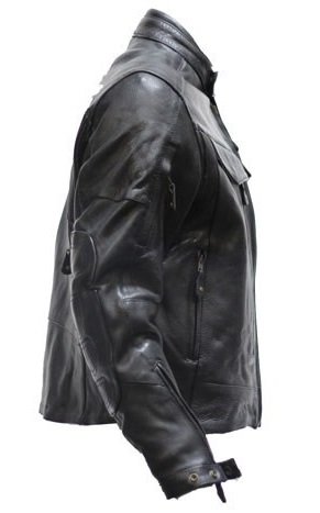 Men's Padded Vented Leather Motorcycle Jacket with Z/O Lining - Protective Riding Gear for Bikers & Cruiser Enthusiasts | Ideal for Long Rides & Urban Commuting