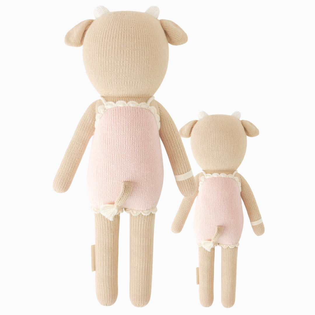Ava the Cow Plush Toy - Soft & Cuddly Powder Pink Stuffed Animal for Kids | Perfect for Nursery Decor, Birthday Gifts & Comfort Companions