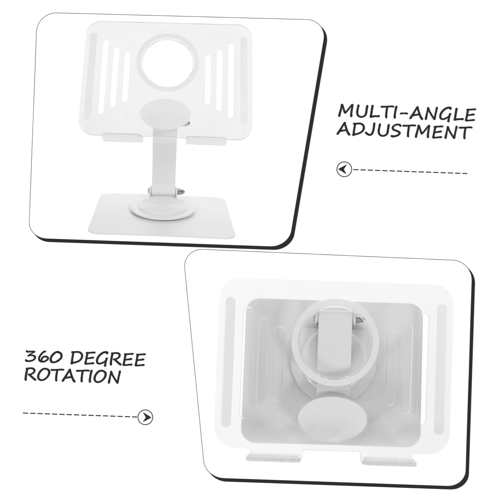 Hemobllo Foldable Phone Stand - Adjustable Aluminum Alloy Desk Holder for Smartphones & Tablets | Space-Saving Design for Office, Home, and Travel Use