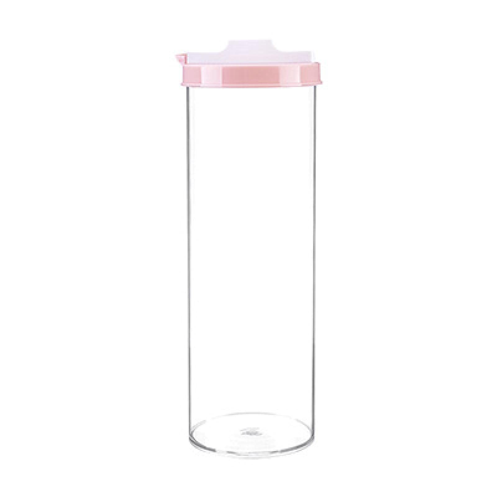 Pink Airtight Kitchen Storage Jar for Noodles & Pasta - Hanging Round Food Container for Pantry Organization & Space Saving