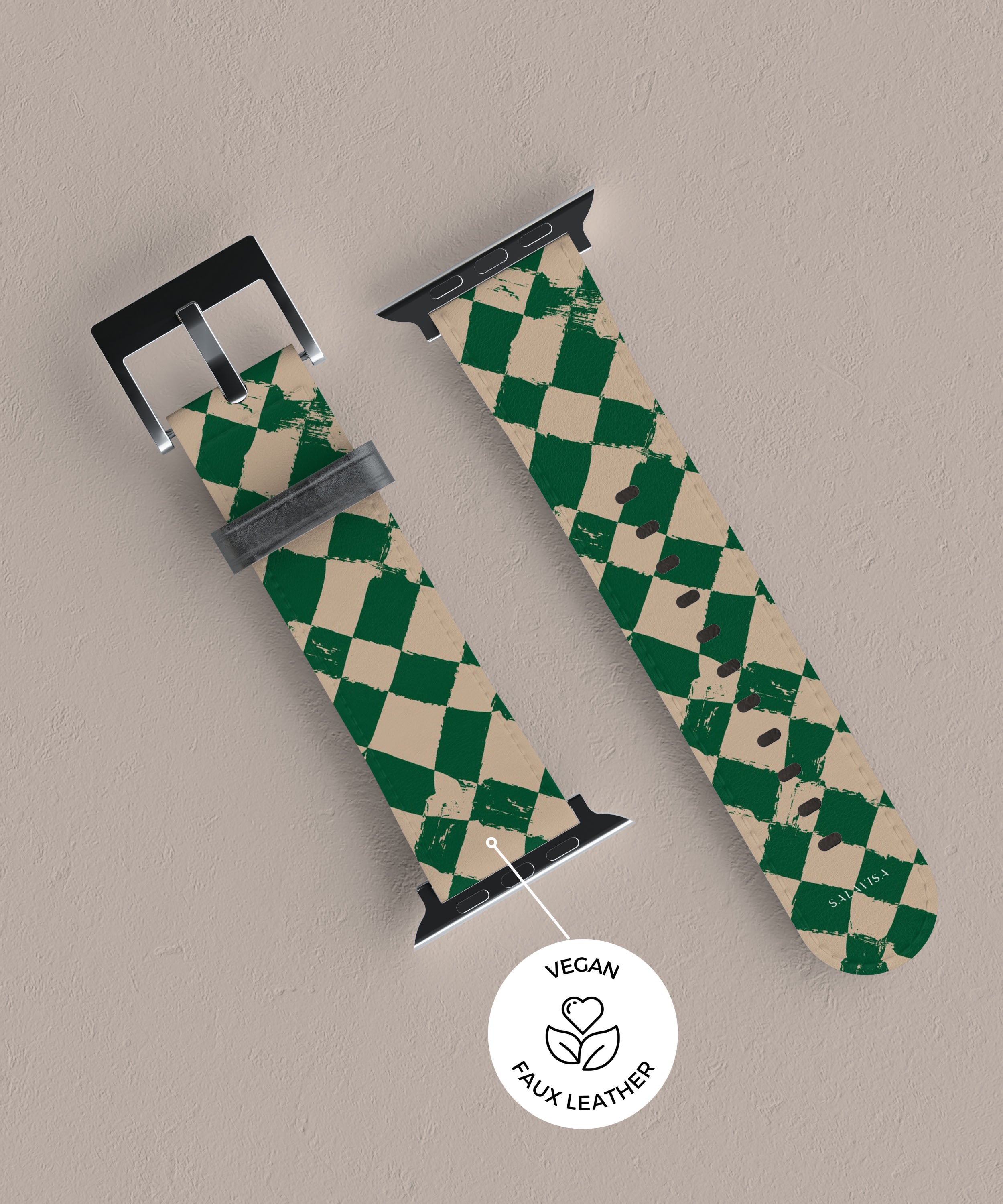 Premium Green Chess Pattern Apple Watch Band - Stylish & Durable Replacement Strap for Apple Watch Series 1-9 - Perfect for Workouts, Casual Wear & Fashion Accessories