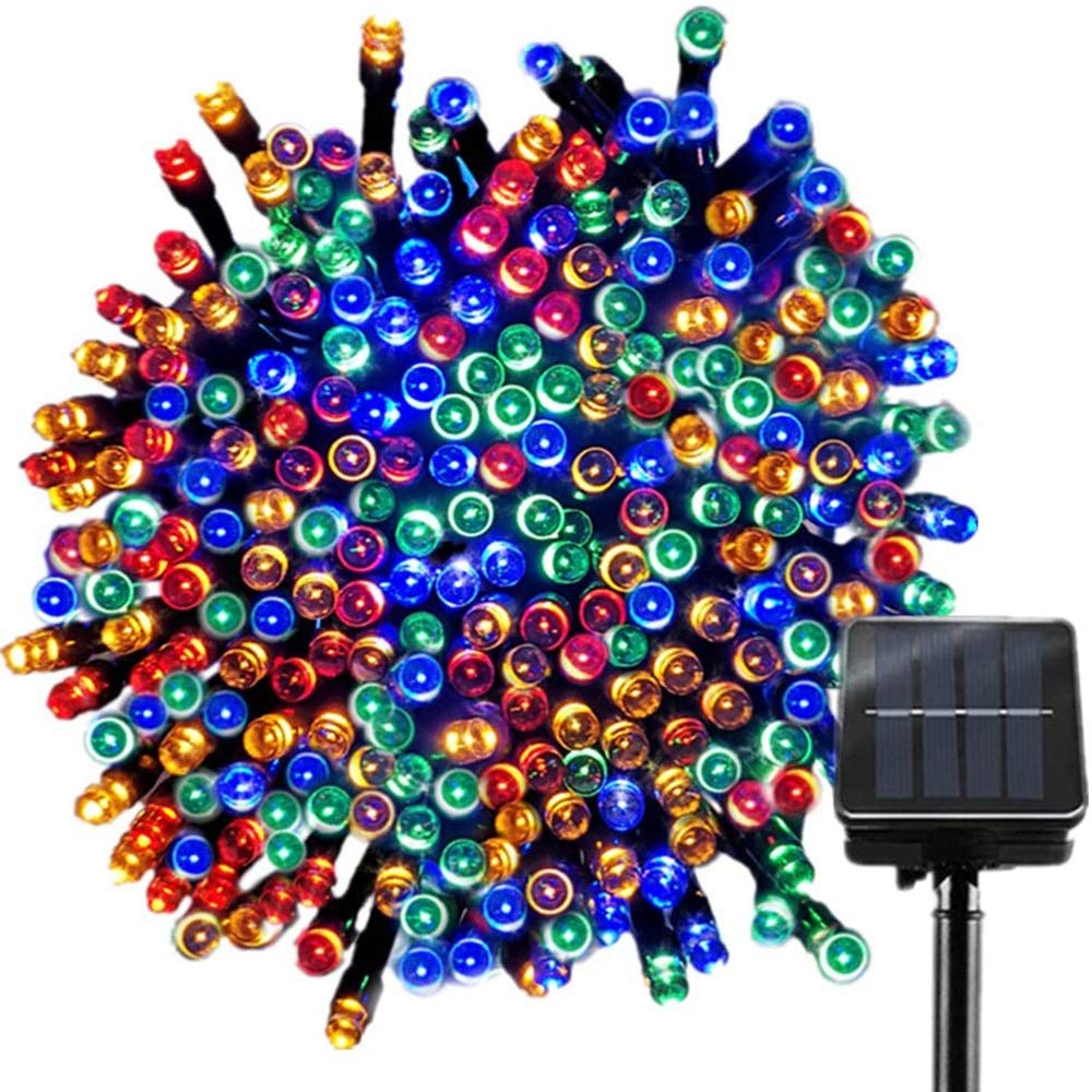 ASKLKD 100 LED Solar String Lights Outdoor Waterproof - 12 Meters Multicolor Fairy Lights with 2 Modes for Christmas, Halloween, Garden, Patio, and Backyard Decoration (Solar Powered, Weather Resistant) - Perfect for Parties, Weddings, and Landscape Lighting