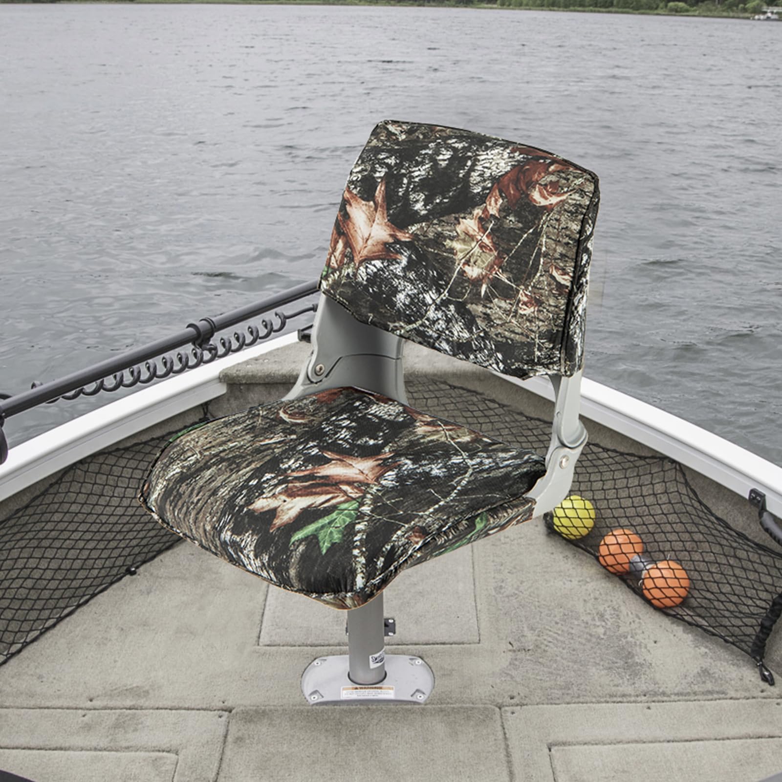 **Goplus Low/High Back Folding Boat Seat with Stainless Steel Screws & Aluminum Hinges – Thickened Sponge Padding, Waterproof Design – Perfect for Fishing, Boating & Marine Use (1 Pack, Camo & Gray)**