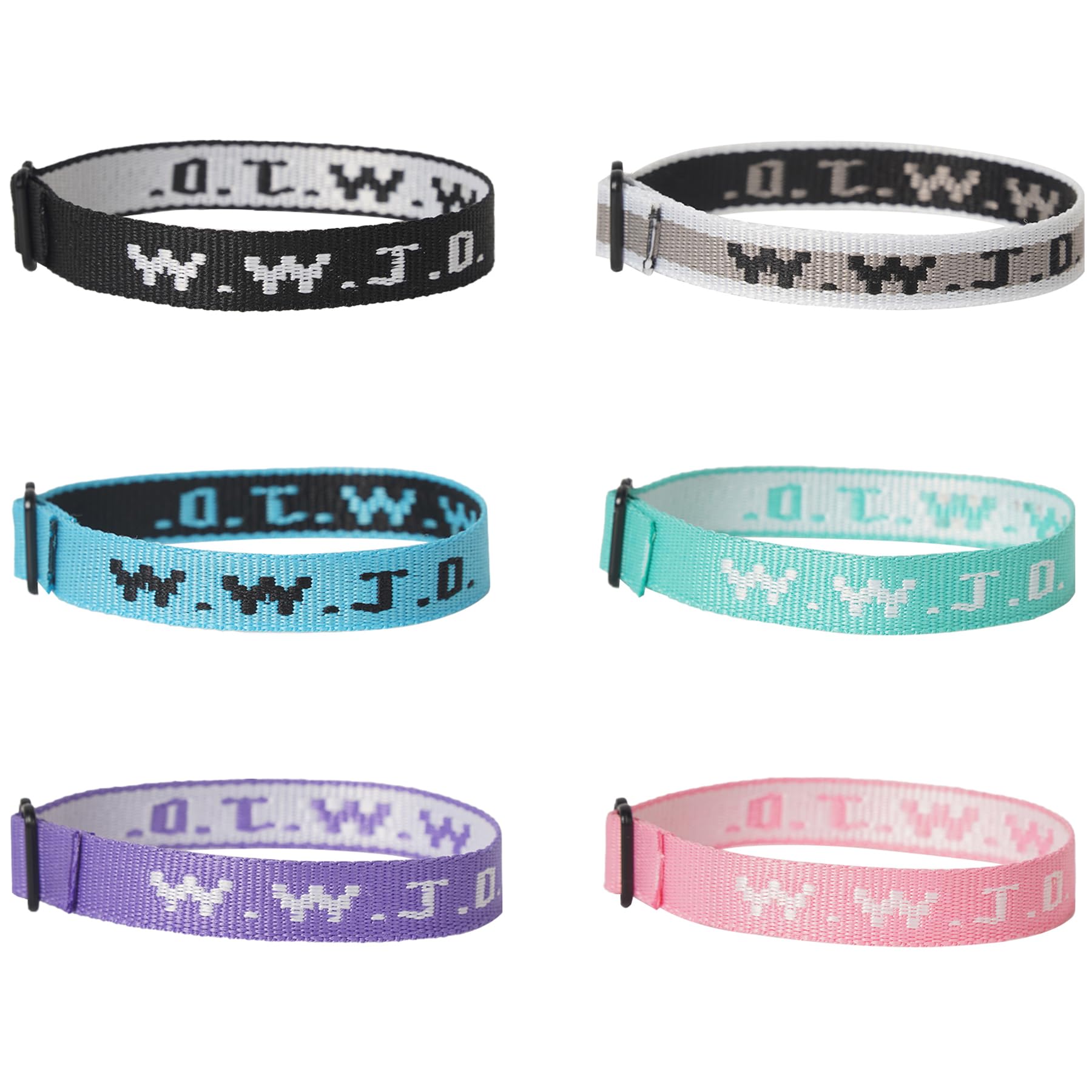 WWJD Bracelets - 6 Pack Adjustable What Would Jesus Do Christian Bracelets for Women & Men - Inspirational Religious Gifts for Adults - Perfect for Church, Bible Study & Daily Faith Reminder