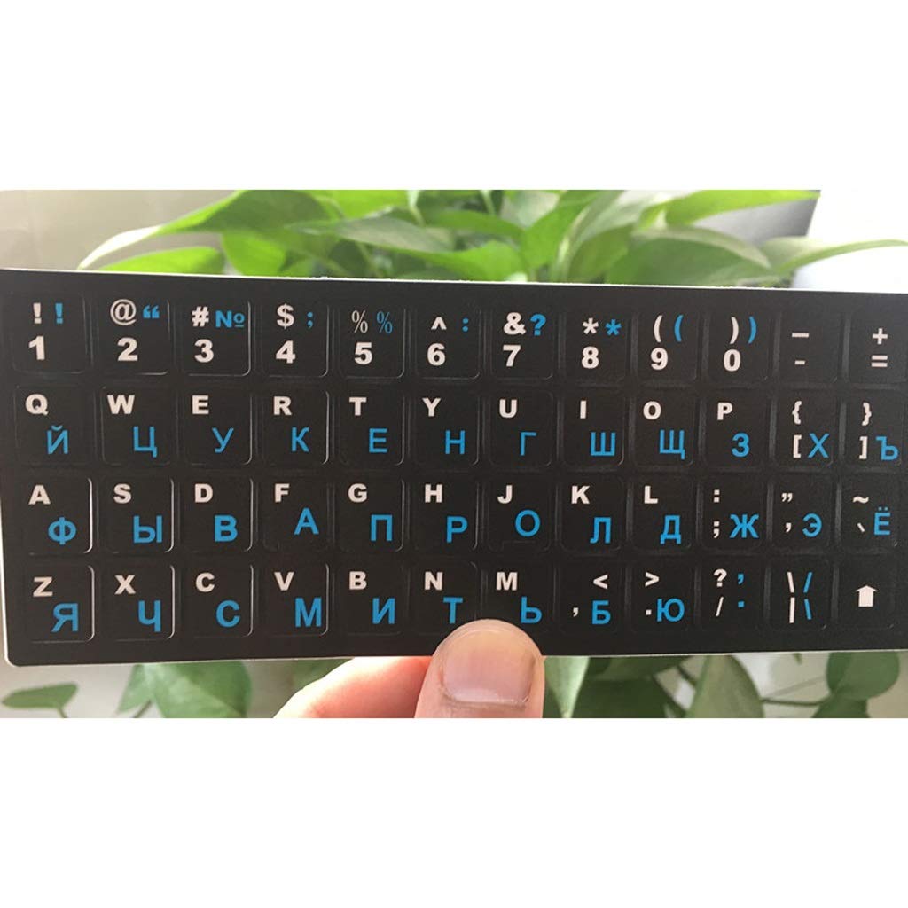 Russian Keyboard Stickers - Universal Laptop Keyboard Cover with Cyrillic Letters - Durable Root Table Film for Typing (Color C) - Perfect for Russian Language Learners and Travelers