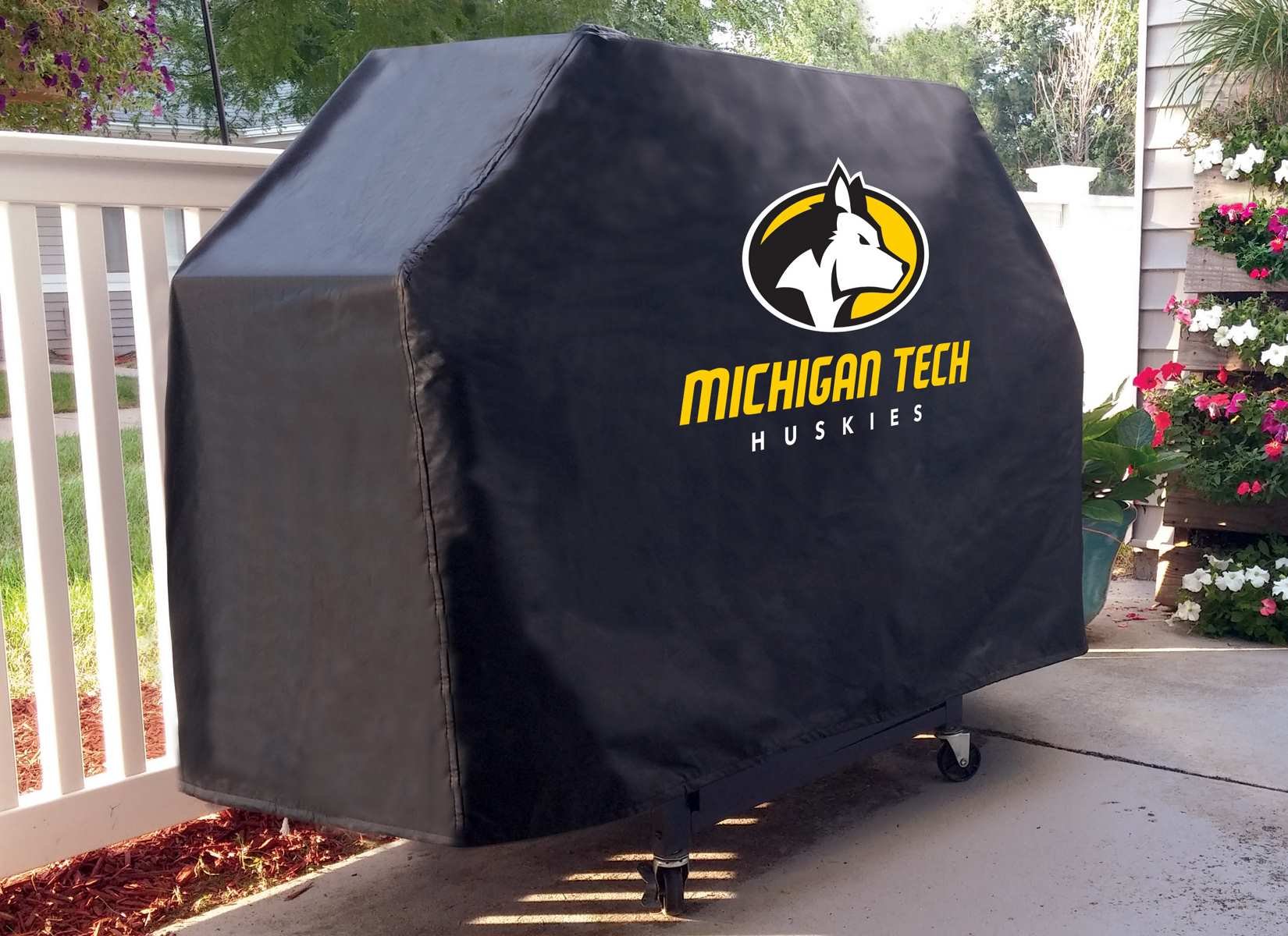 Holland Bar Stool Co. Michigan Tech Grill Cover - Heavy Duty Waterproof BBQ Grill Cover for Outdoor Cooking, Patio, Backyard, and Camping Use