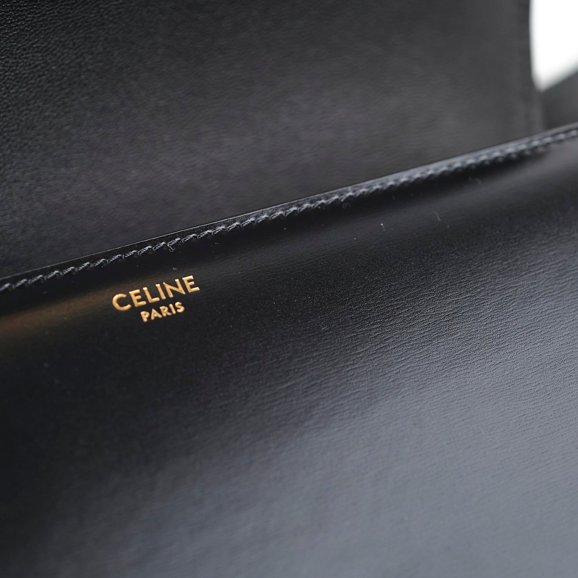 Celine Classique Triomphe Black Leather Crossbody Bag for Women | Luxury Designer Handbag for Everyday Use, Date Night & Office