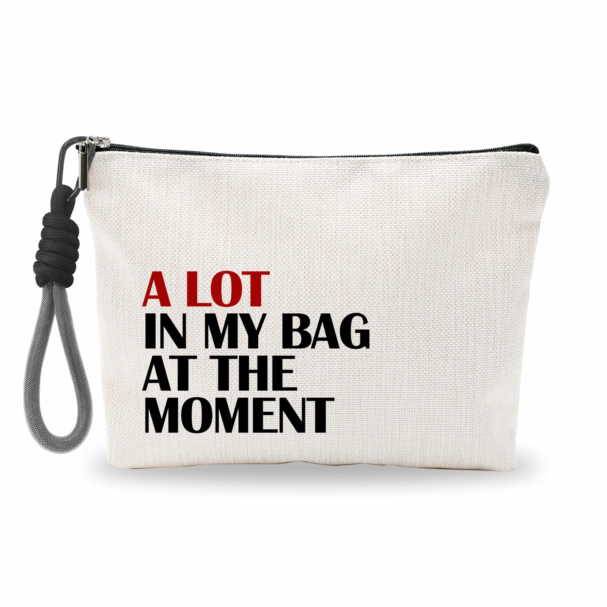 Funny Cosmetic Bag for Women - Minimalist Zipper Pouch for Makeup & Essentials - Travel & Daily Use