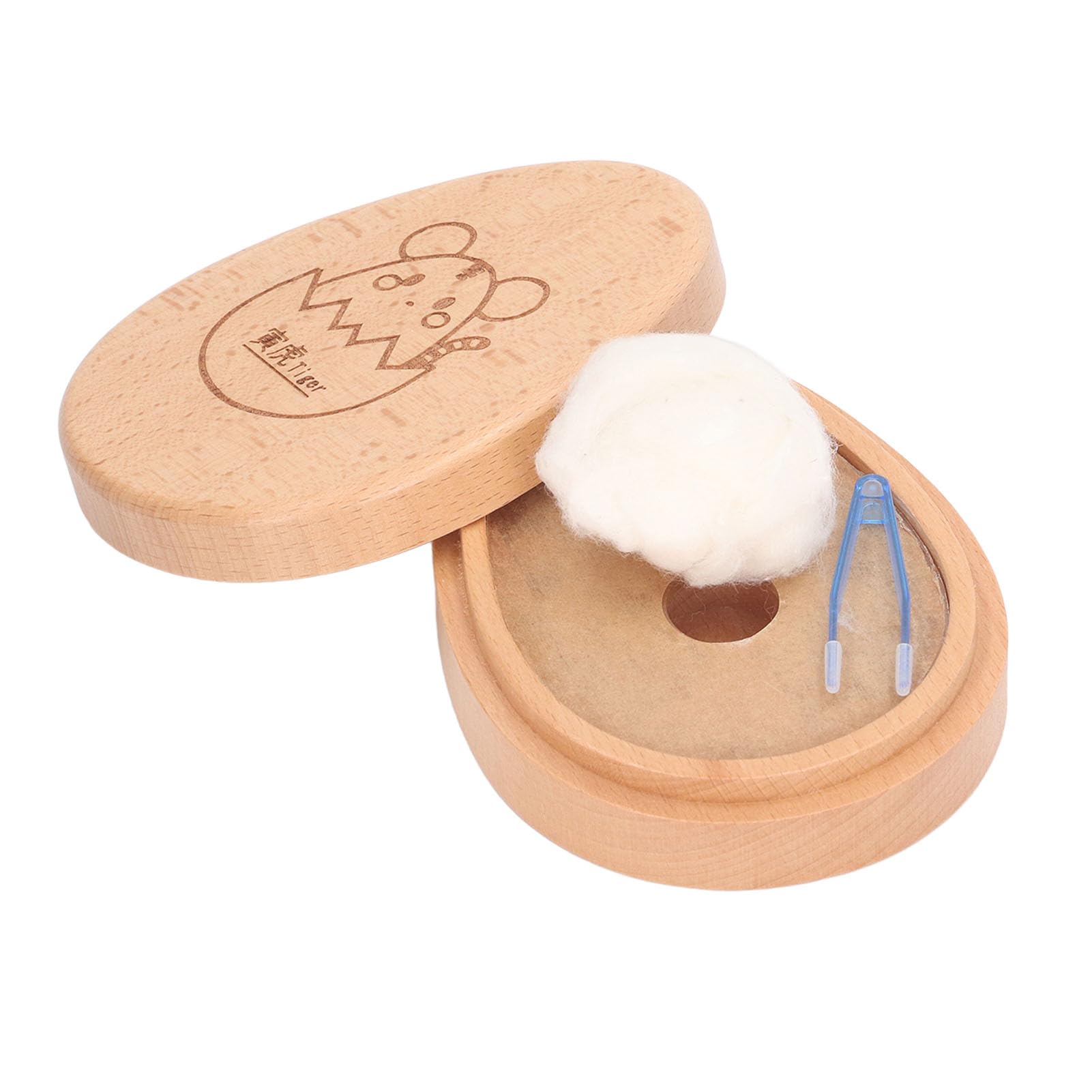 Wooden Cute Cartoon Baby Tooth Box - Children's Tooth Storage Container with Tweezers | Keepsake Tooth Organizer for Kids, Hospitals & Kindergarten | Perfect for Tooth Fairy Gifts & First Tooth Preservation