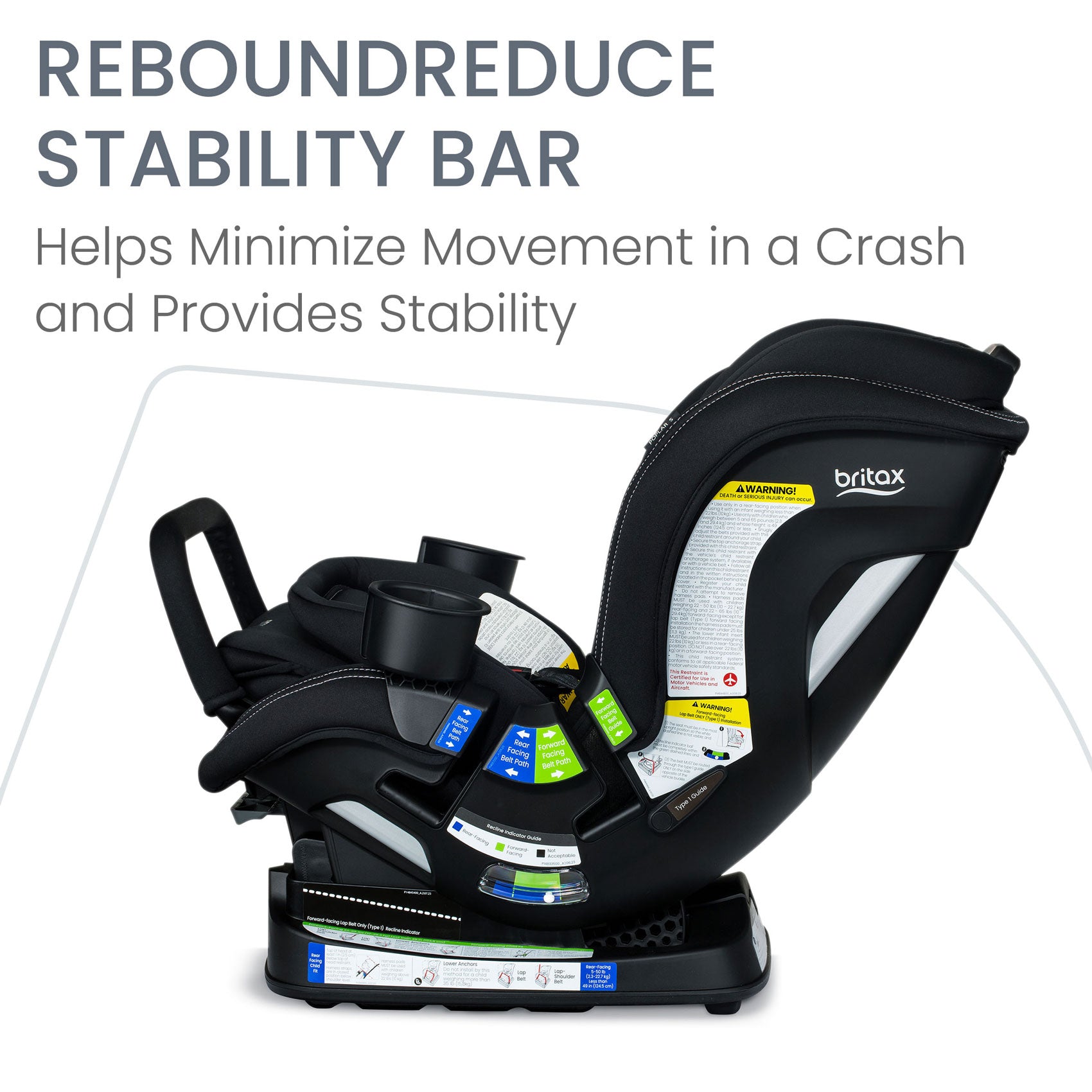 Britax Poplar S ClickTight Convertible Car Seat - Safe & Comfortable for Babies & Toddlers 5-65 lbs - Easy Installation for Cars, SUVs & Minivans - Perfect for Travel & Everyday Use