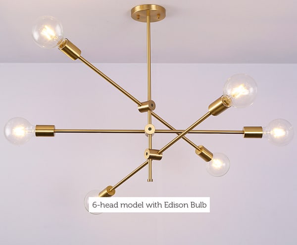 Gonwaro Grand Sticks Pendant Lamp - Modern Wooden Hanging Light Fixture for Dining Room, Kitchen Island & Living Room Decor