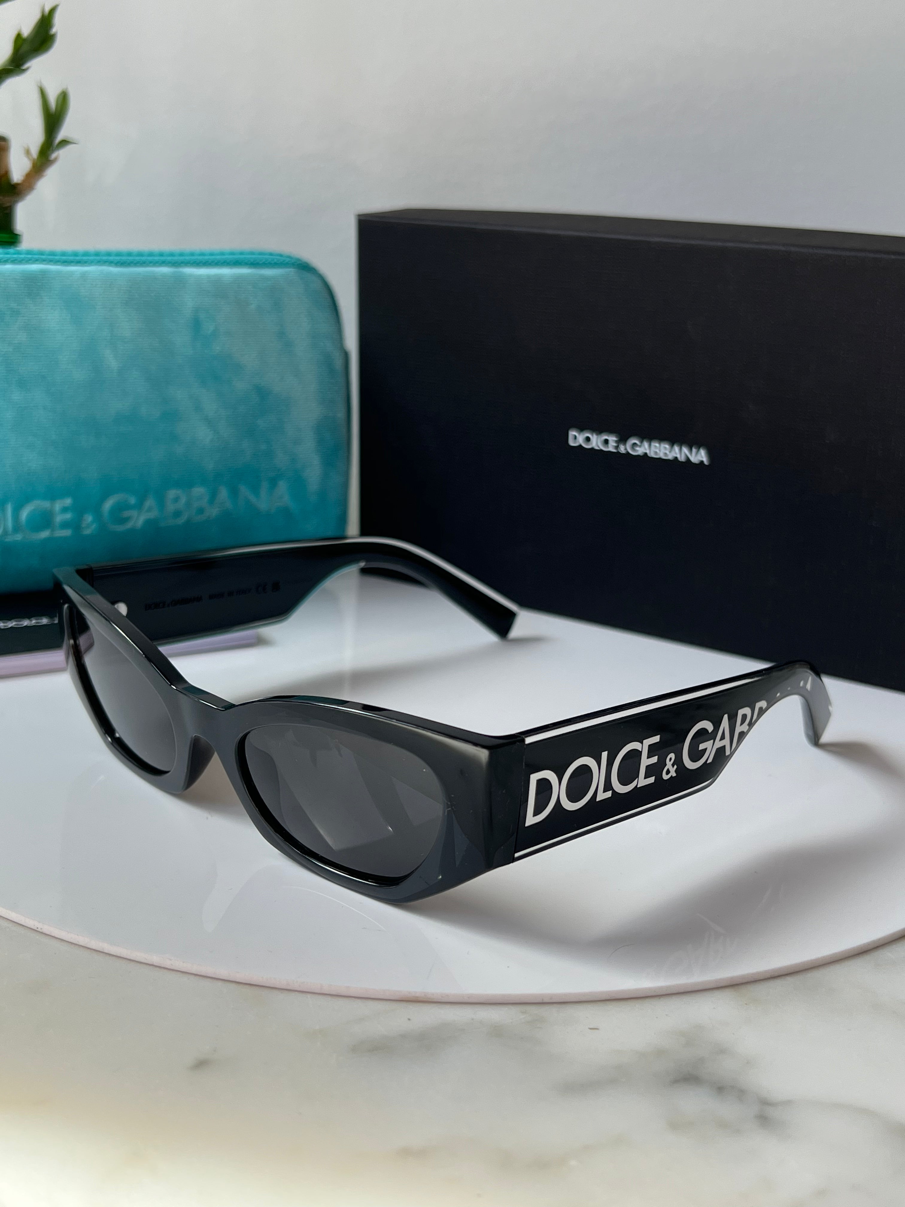 Dolce & Gabbana DG6186 Cat Eye Sunglasses for Women - Black Designer Shades with UV Protection - Perfect for Beach, Driving & Fashion Outfits