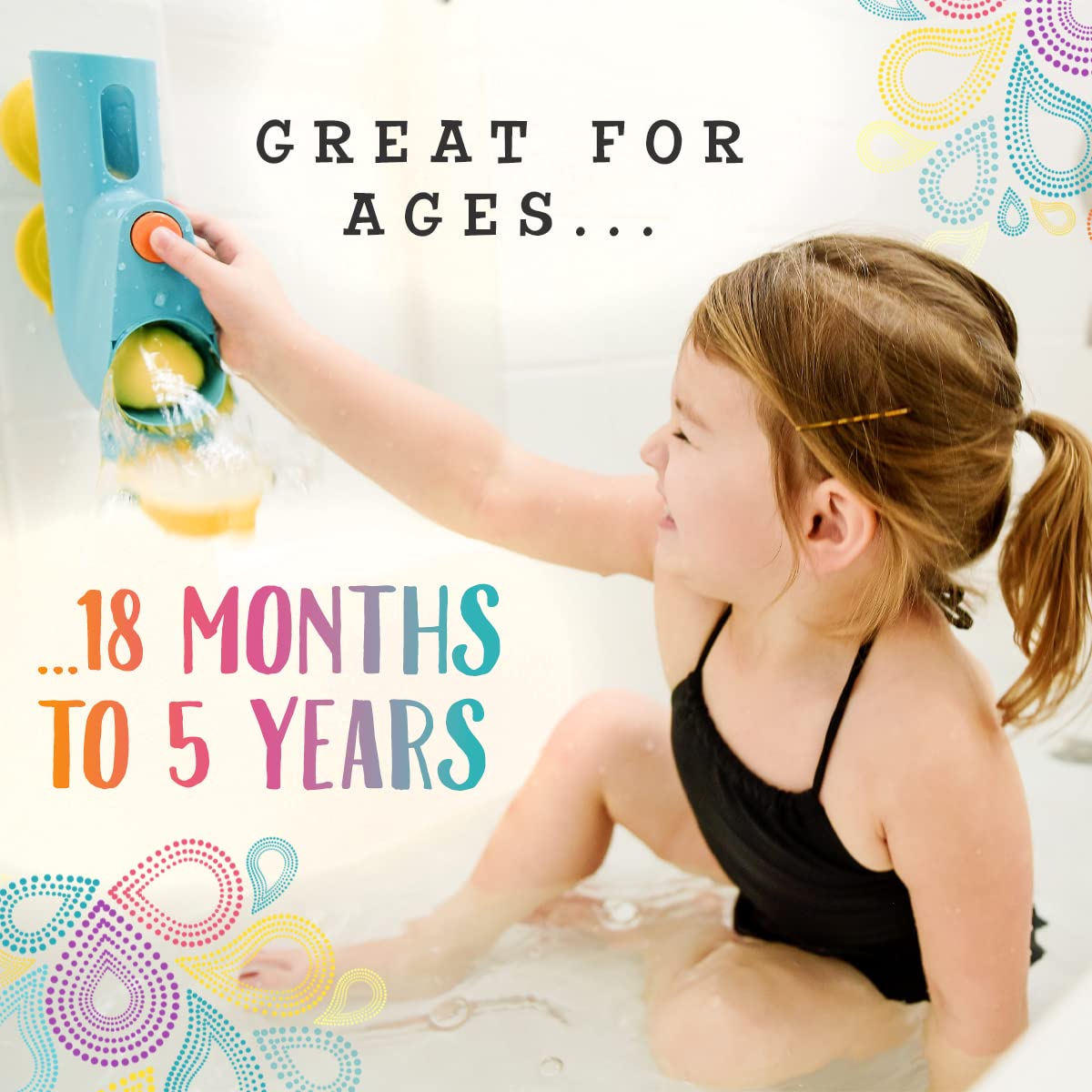 Fill N' Splash Submarine Bath Toy for Toddlers 1-5 Years Old - Fun Bathtub Toys for Boys & Girls - Water Play Learning Toy - Perfect for Sensory Development & Bath Time Fun