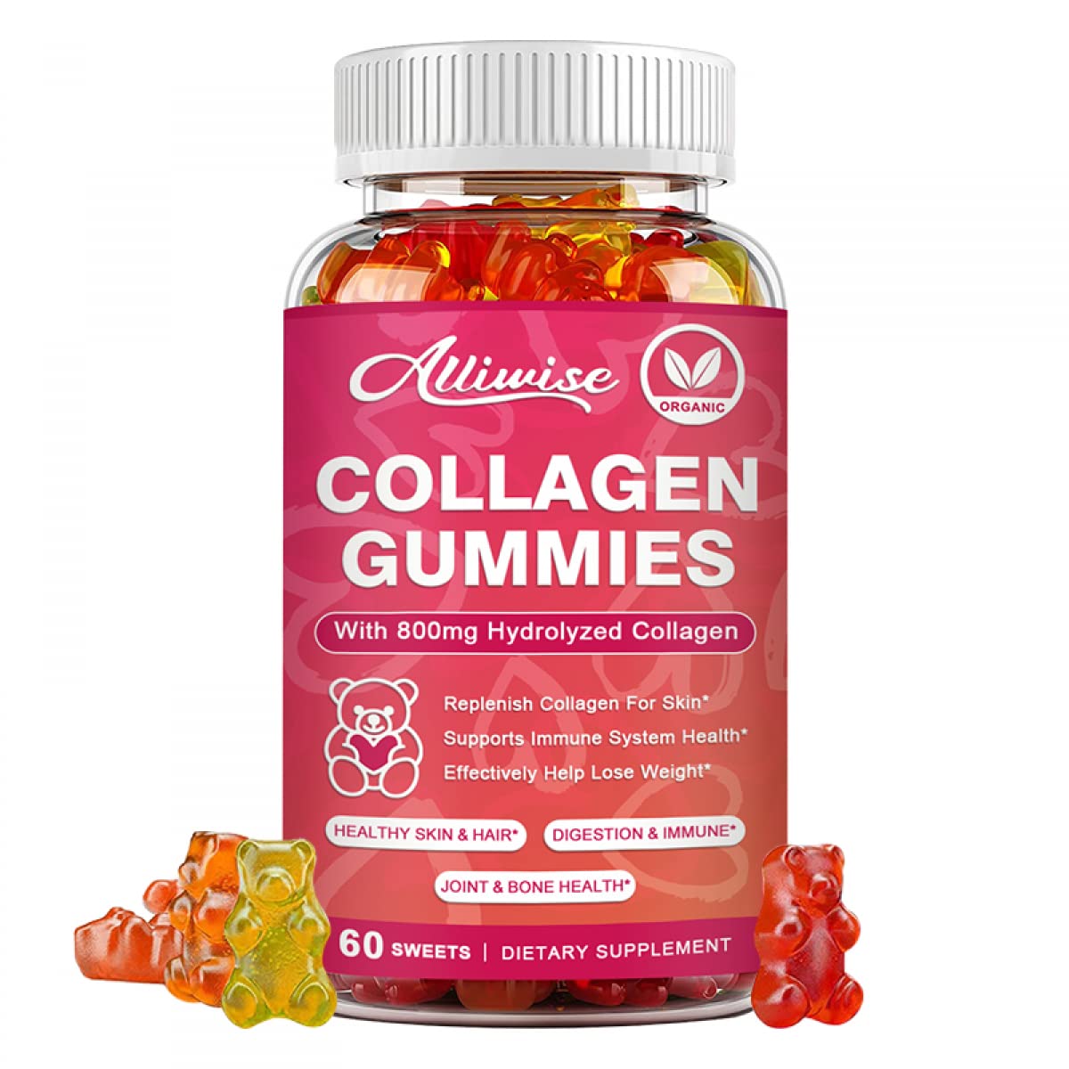 Best Collagen Gummies for Women & Men - Anti-Aging Skin Care Supplement with Vitamin C for Joint & Bone Support | Brightens Skin & Reduces Wrinkles | Perfect for Daily Beauty Routine & Active Lifestyle