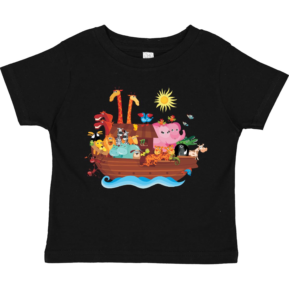 Inktastic Christian Toddler T-Shirt - Bible Story Animal Ark Tee for Church & Play