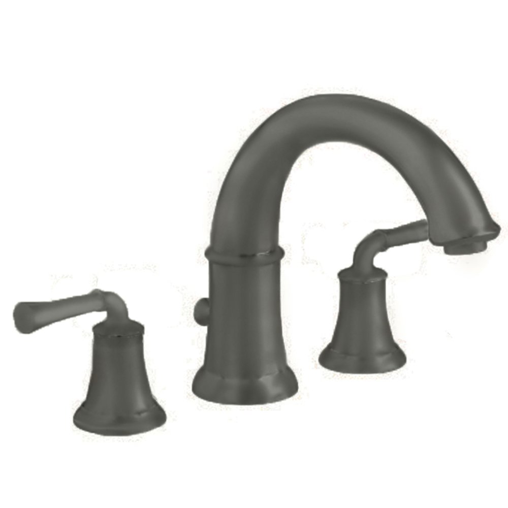 American Standard 7420.900.068 Portsmouth Deck-Mount Bathtub Faucet with Lever Handles in Blackened Bronze - Perfect for Modern Bathroom Renovations & Spa-Like Tub Installations