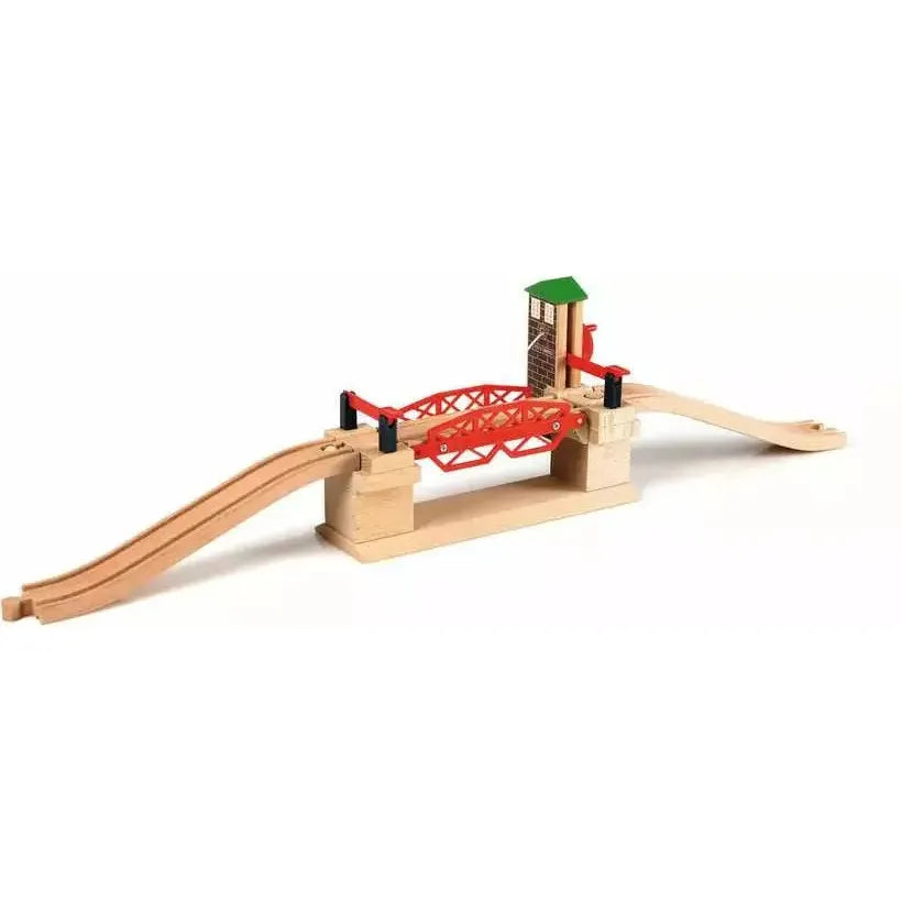 Brio Wooden Train Lifting Bridge - Compatible with Most Wooden Railway Tracks - Perfect for Kids' Train Sets & Playroom Scenes