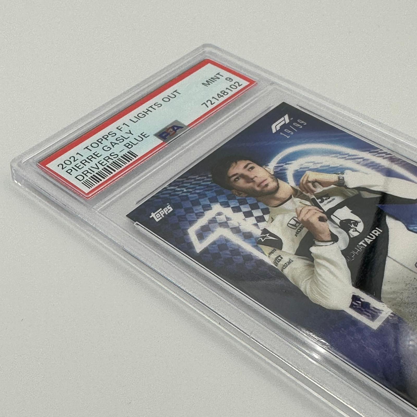 PSA 9 Graded 2019 Pierre Gasly Blue Parallel Racing Card - Perfect for Collectors, Sports Memorabilia & F1 Fans