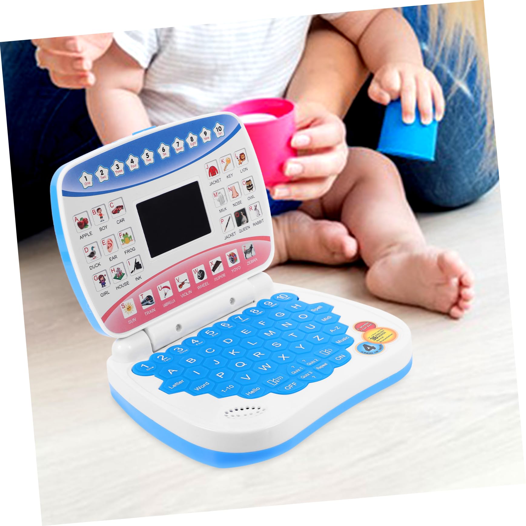 Interactive English Learning Laptop Toy for Toddlers - Educational Musical Computer with Alphabet & Numbers - Perfect for Early Childhood Learning & Playtime Fun