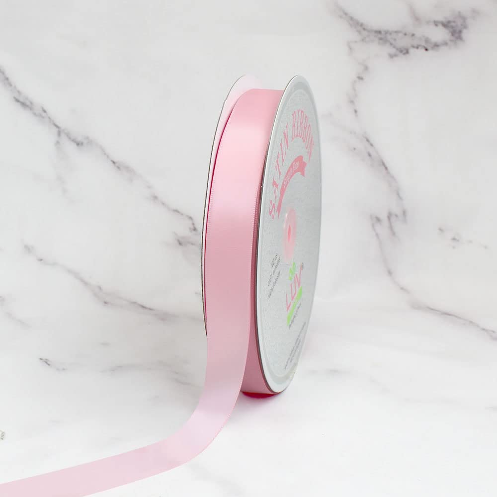 Creative Ideas PSF0708-117 Solid Satin Ribbon 7/8 Inch 100 Yards Light Pink - Perfect for Gift Wrapping, Wedding Decorations & DIY Crafts