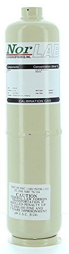 100 PPM Isobutylene Calibration Gas in Air - 103L Steel Cylinder for Industrial Gas Detector Testing & Environmental Monitoring