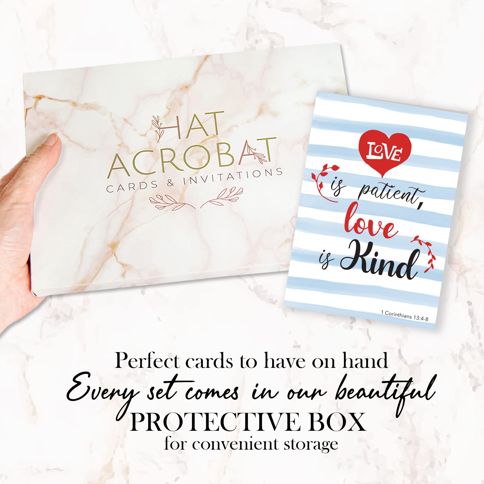 Christian Greeting Cards Set - 24 Self-Seal Cards with Envelopes, 8 Unique Designs & 3 Scripture Cards Each - Perfect for Holidays, Birthdays & Religious Occasions