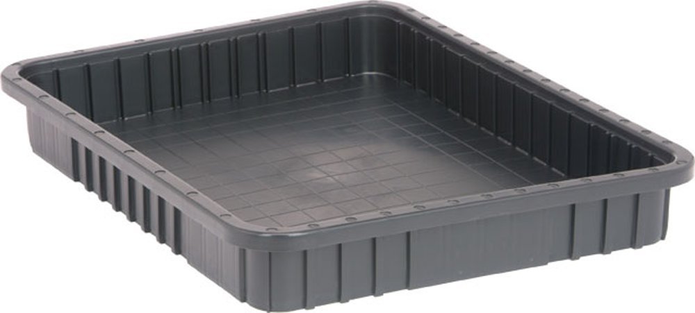Quantum DG93030COCS Heavy-Duty Dividable Grid Storage Bins | Conductive Plastic Containers for Industrial Warehouse, Electronics & Healthcare Supply Organization | 11-7/8