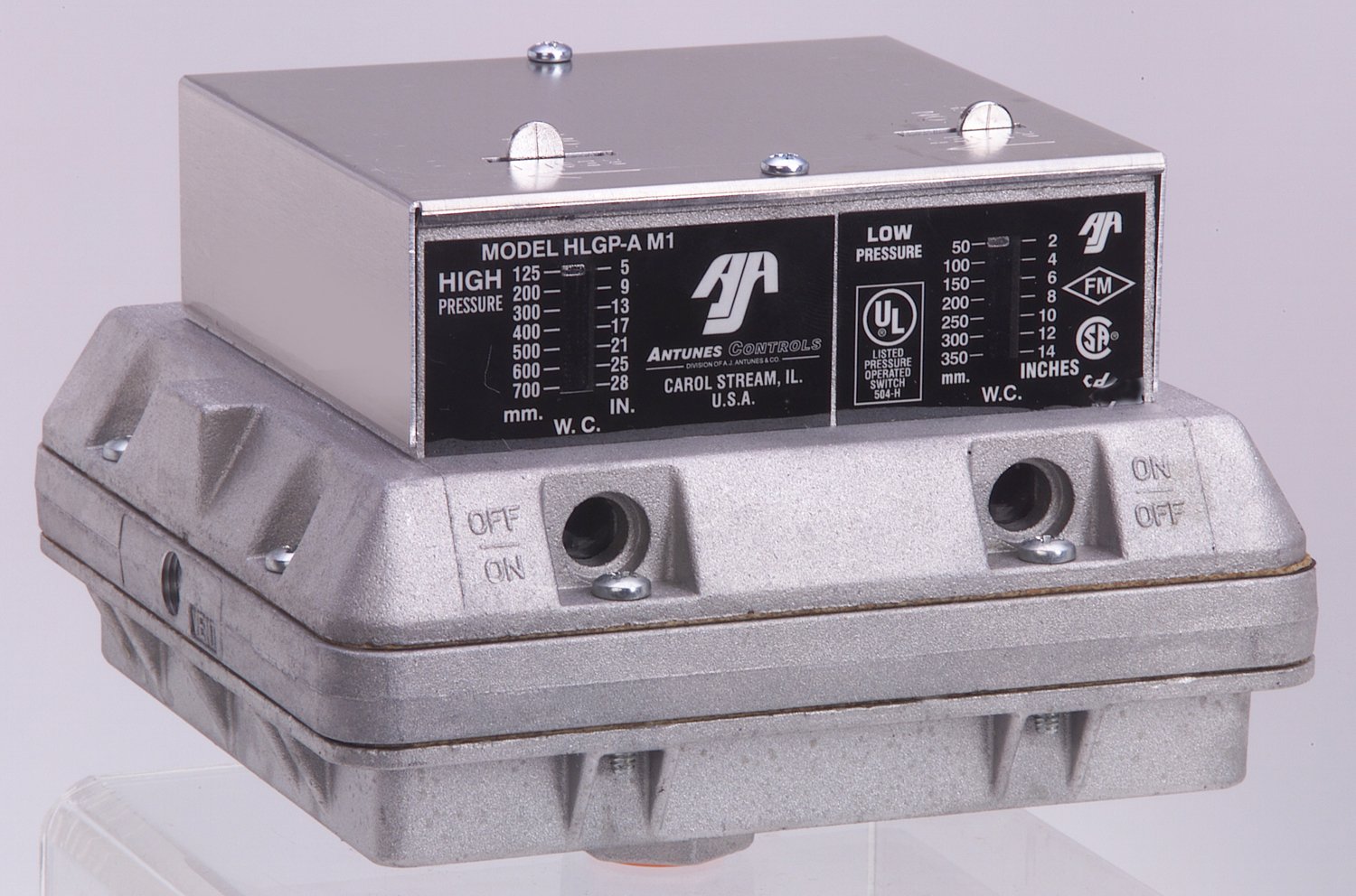 AJ Antunes 804111702 Model Hlgp-A Double High-Low Gas Pressure Switch - Manual Reset, 5