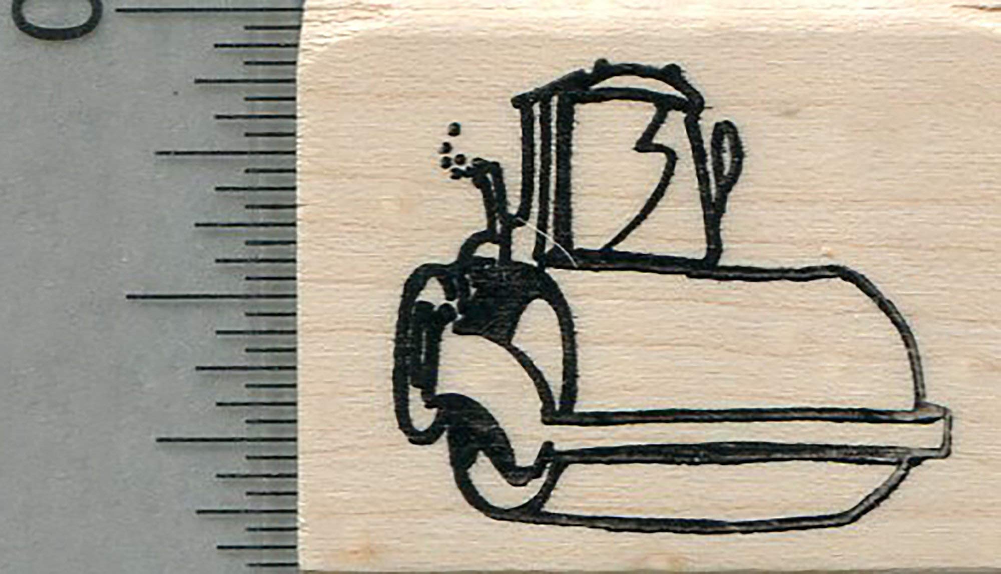 Steamroller Rubber Stamp - Construction Equipment Series for DIY Scrapbooking, Card Making & Craft Projects