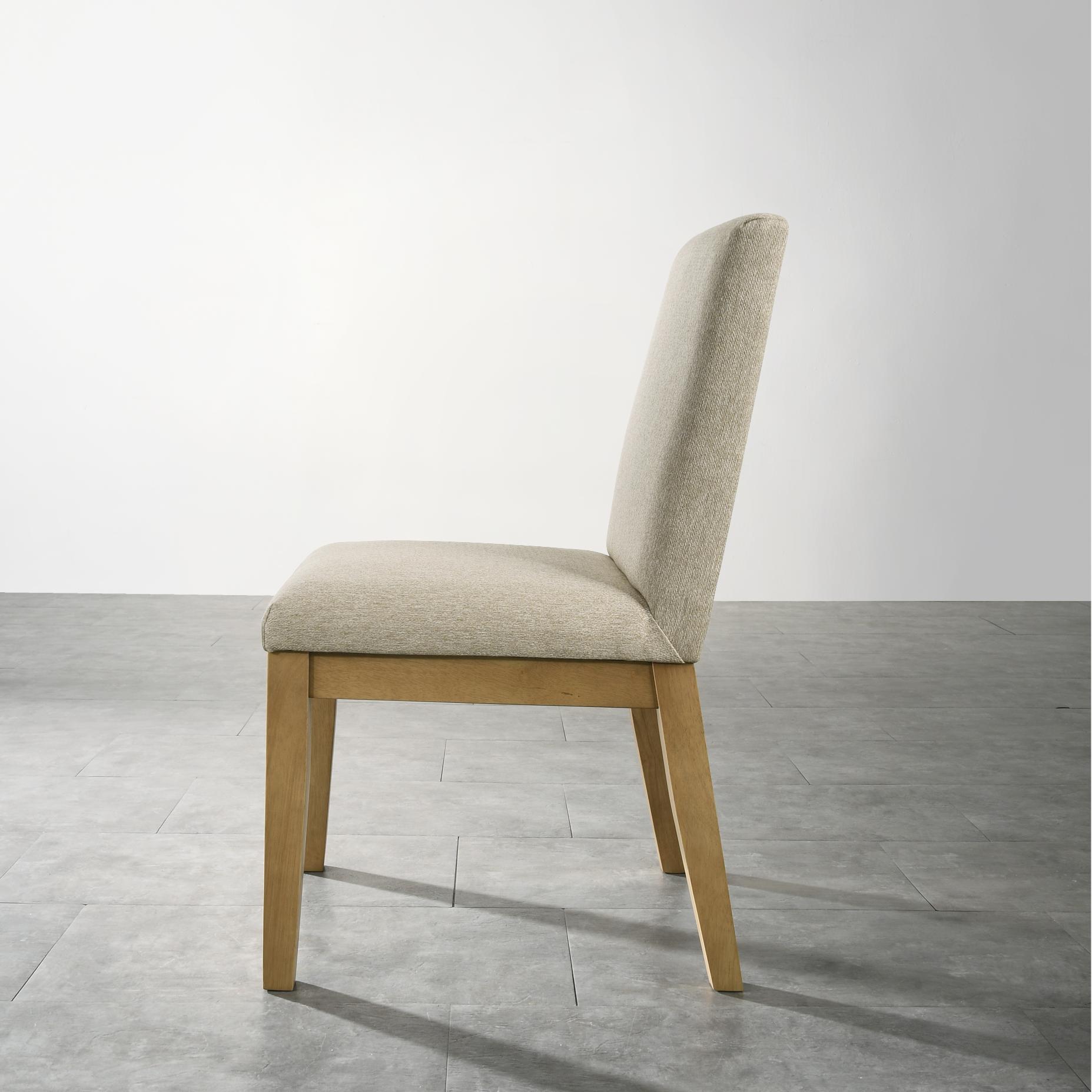 Roundhill Furniture Rocco Contemporary Solid Wood Dining Chairs, Beige, Set of 2 - Modern Kitchen & Dining Room Seating for Home & Restaurant Use