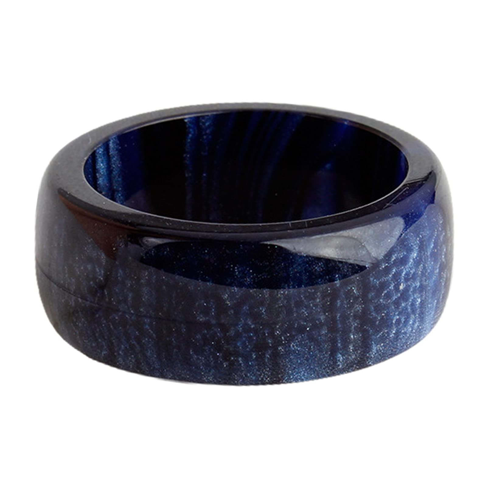 Hislaves Fashion Acrylic Rings - Rainbow Pattern Wedding & Engagement Jewelry for Women - Durable & Stylish Accessories for Daily Wear, Parties & Special Occasions