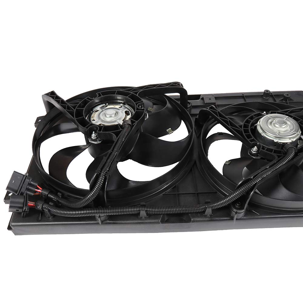 SCITOO Radiator Cooling Fan Replacement for 1998-2005 Volkswagen Beetle - Compatible with Part Numbers 620-773, 621000, 75371, FA70174, 1C0121206A/B, 1C0121207/A/B/C - Engine Cooling System Upgrade for Better Performance