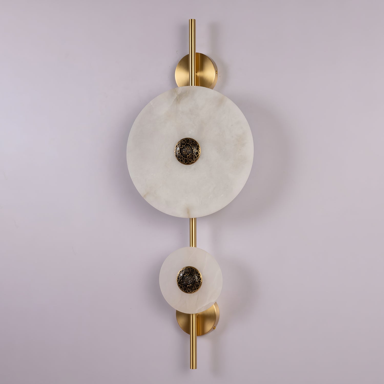 Alabaster Eclipse Wall Light - Modern Minimalist Sconce for Bedroom, Living Room & Hallway - Energy Efficient LED Lighting Fixture