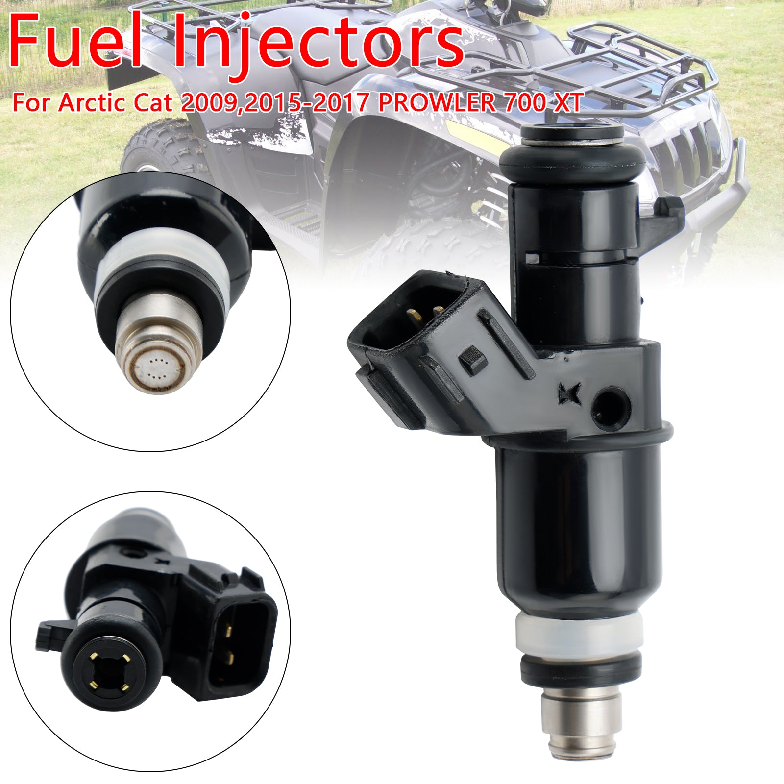0470 762 Fuel Injector Compatible with Arctic Cat ATV UTV SxS 700 HDX 550 TRV TBX - High Performance Replacement Part for Off-Road & Snow Vehicles