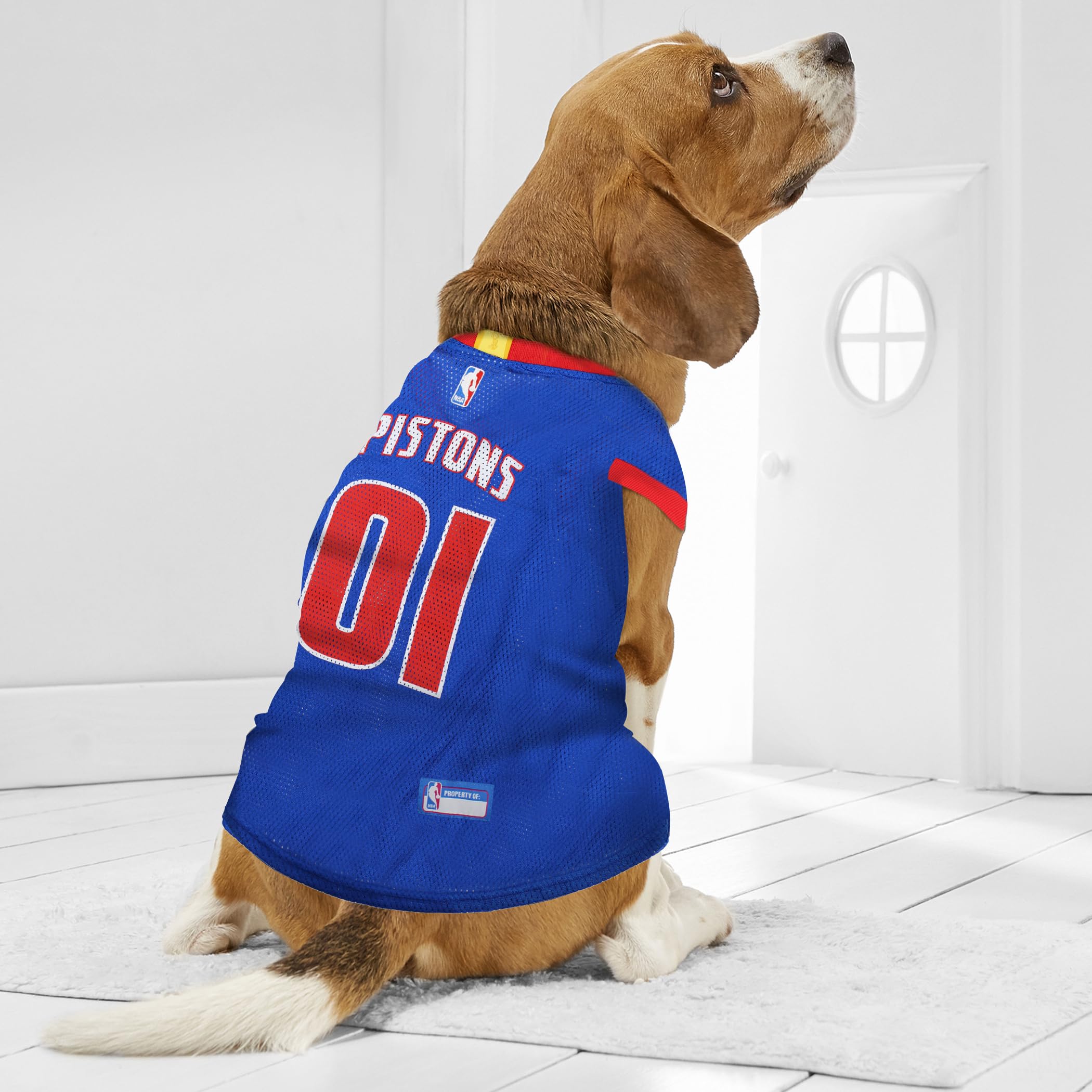 Detroit Pistons NBA Dog Jersey for Small Pets - Breathable Basketball Tank Top for Dogs - Perfect for Game Day, Pet Parties & Sports Events