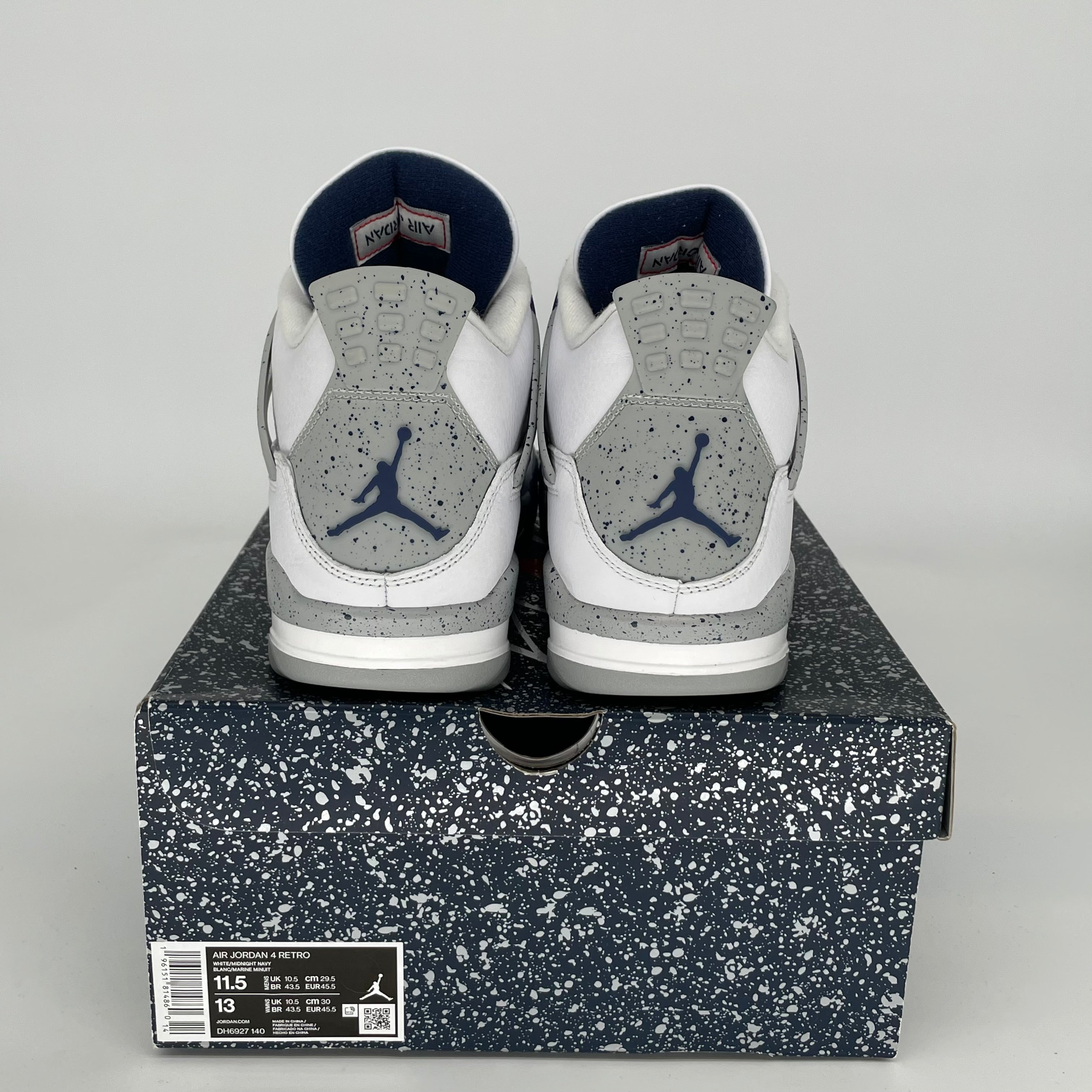 AIR JORDAN 4 MIDNIGHT NAVY Men's Basketball Shoes Size 11.5 - DH6927-140 | Retro Sneakers for Casual Wear & Street Style