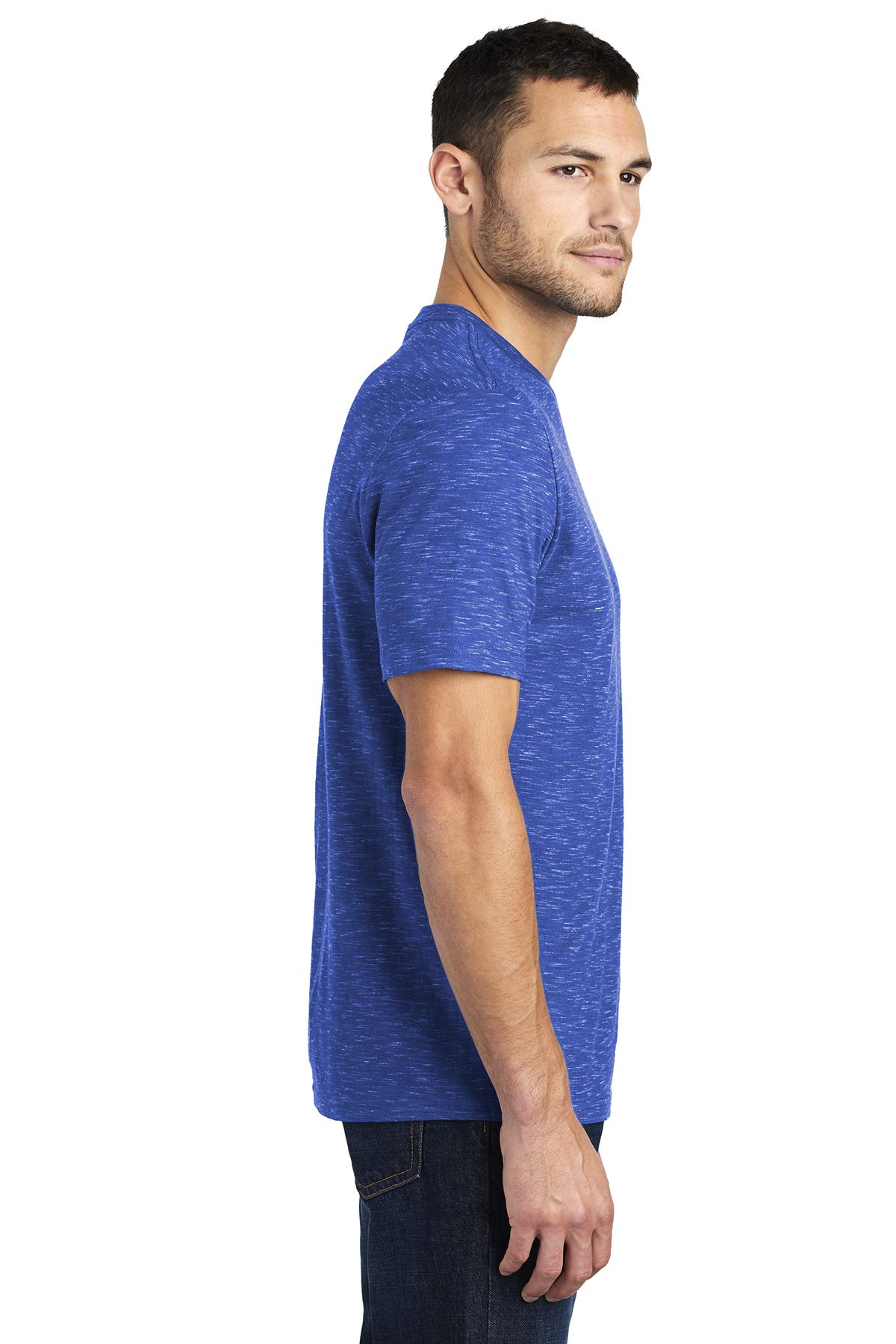 District Men's Medal Tear-Away Label T-Shirts - Comfortable Casual Tees for Everyday Wear, Gym, and Street Style