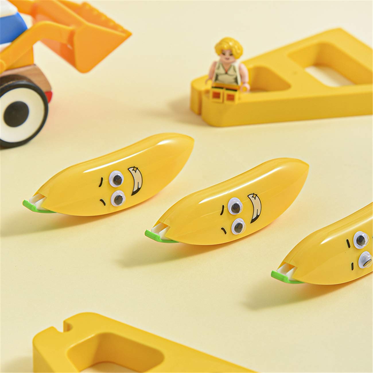 Kawaii Banana Style Correction Tape - Fun & Cute White Out Roller for Office & School Supplies, Perfect Back to School Gift for Students (4 Pack) - Great for Homework, Note Taking & Craft Projects