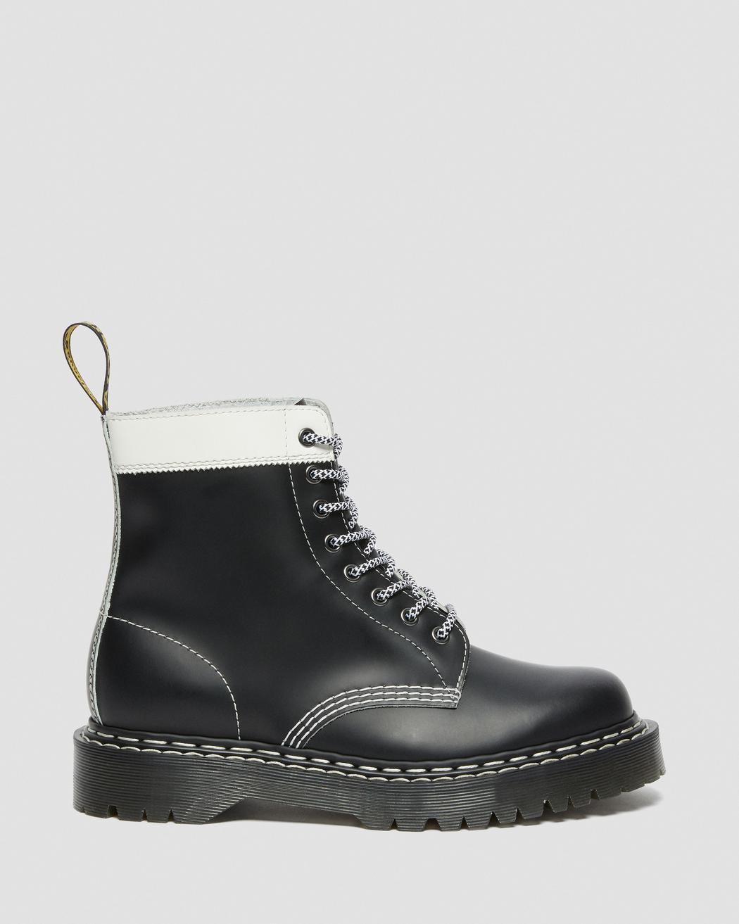 Dr. Martens 1460 Pascal Bex Leather Contrast Lace Up Boots - Unisex Combat Boots for Men & Women | Perfect for Punk Fashion, Street Style & Everyday Wear
