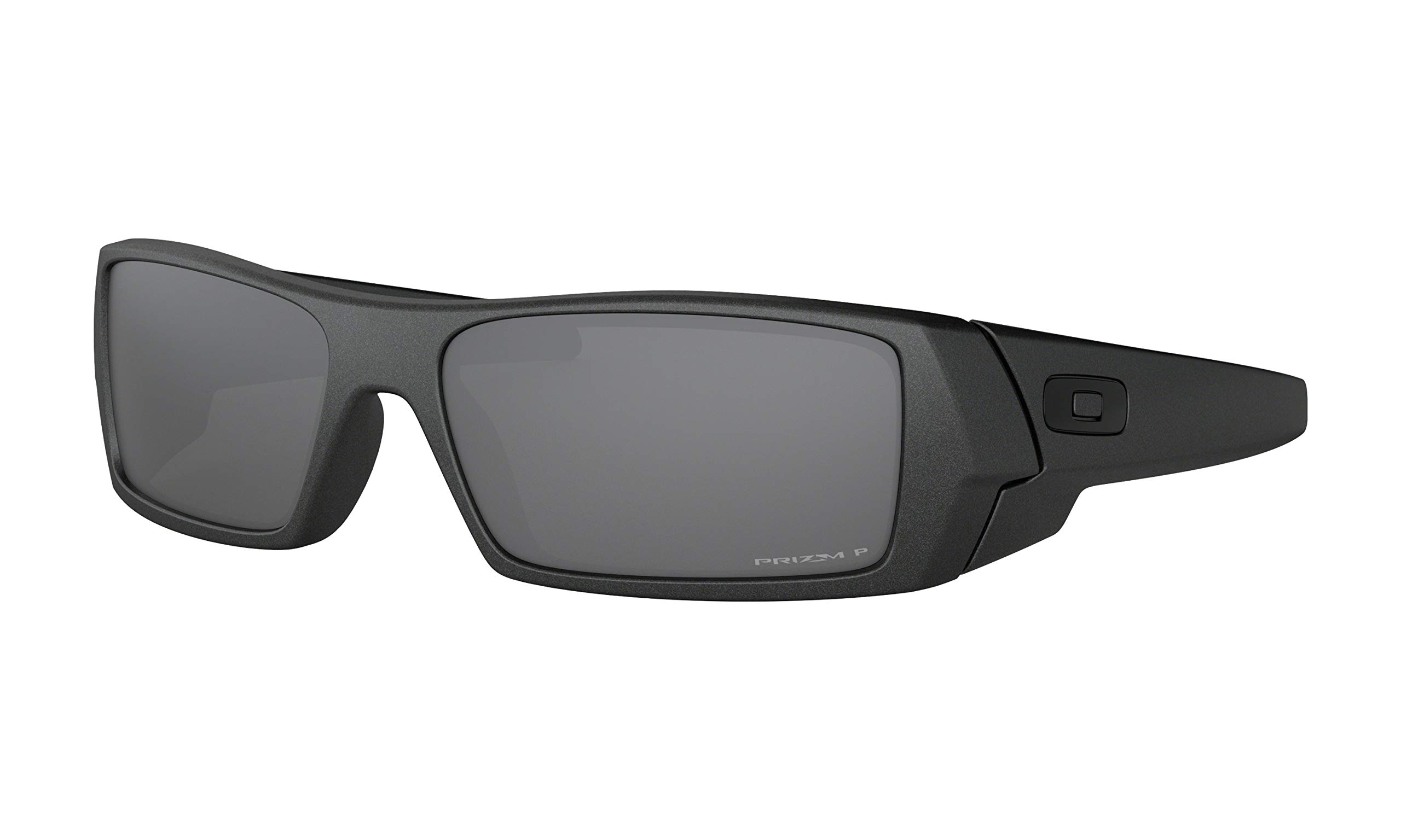 Oakley Gascan Polarized Sunglasses - Prizm Black Lens, Steel Frame with Free Sticker | UV Protection for Driving, Running & Outdoor Sports
