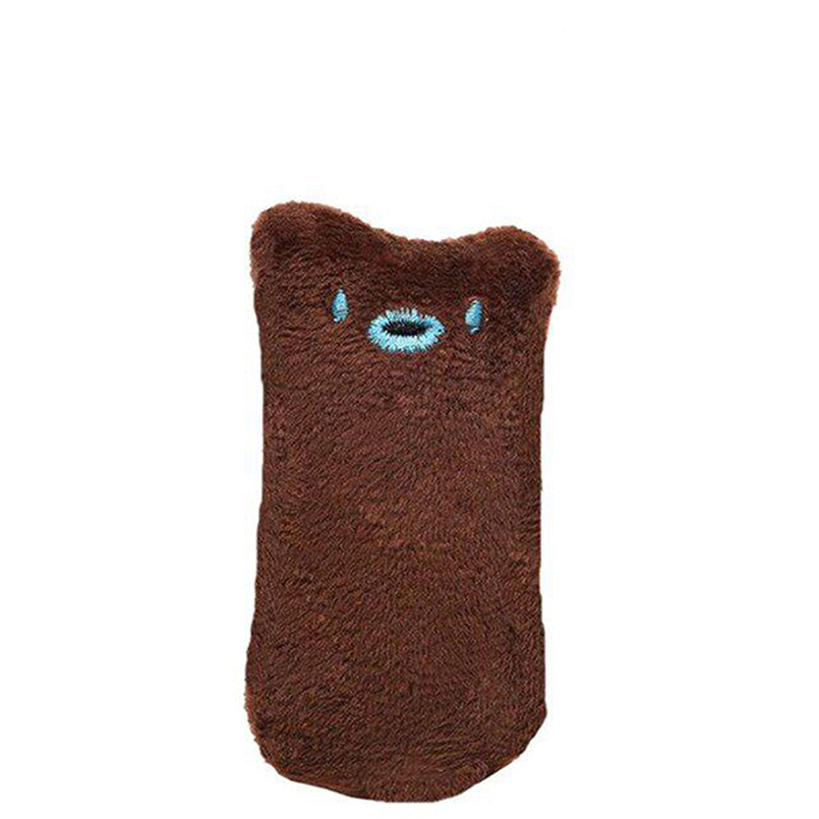 Sevenfly Catnip Toys for Cats - Interactive Plush Cat Toys with Catnip, Cute & Entertaining Chew Toys for Grinding Claws & Teeth (Brown) - Perfect for Playtime, Training & Stress Relief