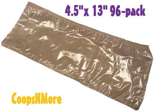 96 Pack 4.5x13 Inch Quail & Poultry Shrink Bags for Chicken, Turkey, Duck - Heavy Duty Freezer Storage Bags for Meat Preservation, Vacuum Sealing & Long Term Freezing (Ideal for Hunting, Farming & Meal Prep)