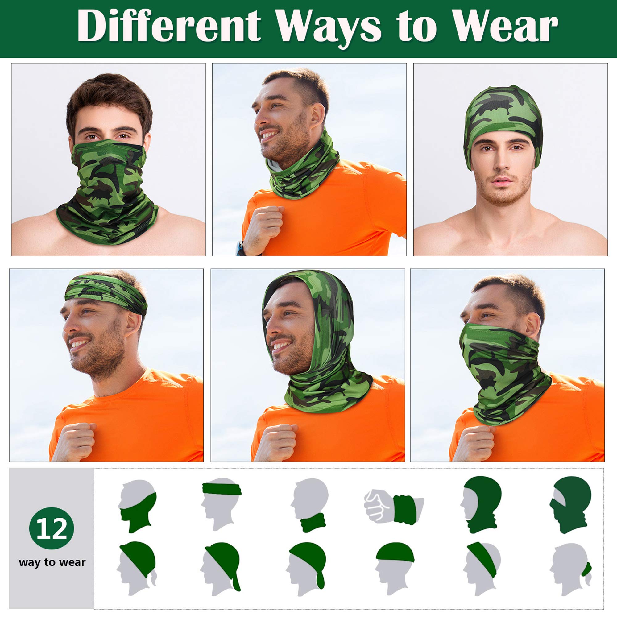 Geyoga Winter Face Mask for Men - Windproof Ski Mask, Neck Gaiter, Scarf & Balaclava for Fishing, Cycling, Running & Outdoor Activities