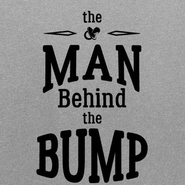 Pop Threads 'The Man Behind The Bump' Funny Dad Gift T-Shirt for Men - Comfortable Cotton Graphic Tee for Father's Day, Baby Announcements & Pregnancy Reveals