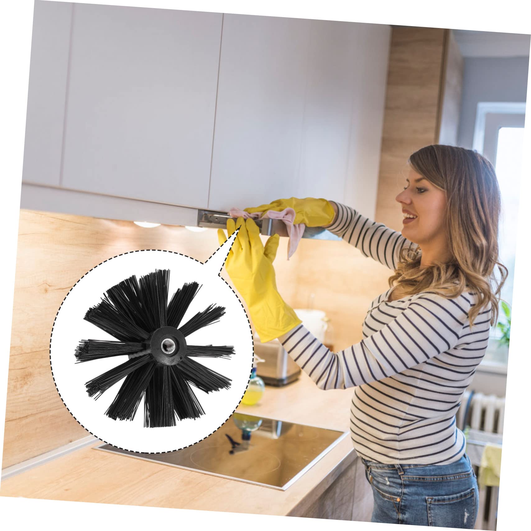 2-Pack Chimney Brush & Duct Brush Set - Fireplace & Dryer Vent Cleaning Tool with Nylon Bristles - Perfect for Range Hood, Lint Removal & Chimney Sweeping - Essential for Home Maintenance & Fire Safety