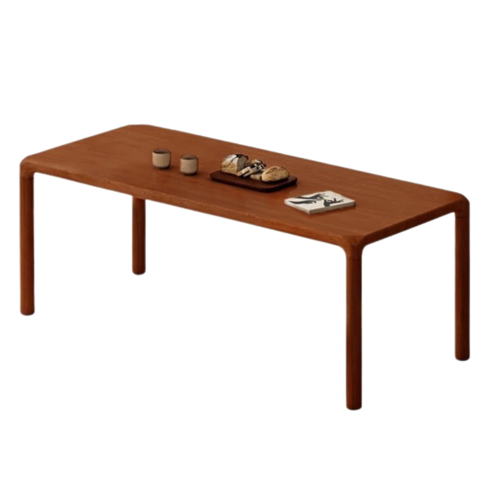 Premium Black Walnut & Ash Solid Wood Rectangular Dining Table - Handcrafted Rustic Farmhouse Style for Dining Room, Kitchen, or Open Concept Living Space